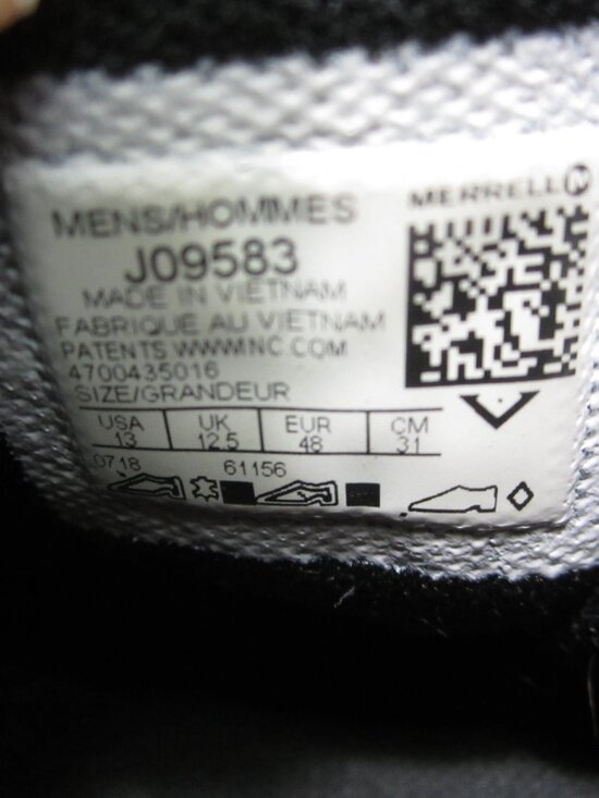 Merrell Pine Vent Size 13M Mens Low Hiking Trail Running Shoe Gray Yellow J09583 main image 7